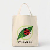 Schattige Rood lieveheersbeestje Green Love Leaf g Tote Bag (Voorkant)