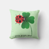 Schattige rood lieveheersbeestje op Lucky leaf Kin Kussen (Voorkant)