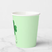 Schattige rood lieveheersbeestje op Lucky leaf Kin Papieren Bekers (Links)