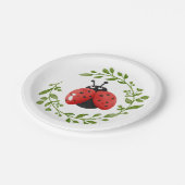 Schattige rood lieveheersbeestje papier Bord (Gekanteld)