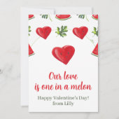 Schattige Rood Meloen Hart Zoete Valentijnsdag Kaa (Voorkant)