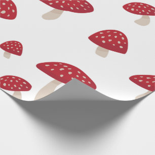 Schattige rood paddestoel paddestoel inpakpapier