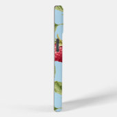 Schattige rood, pastelblauw en goud frambozenfruit Case-Mate iPhone case (Achterkant / Rechts)