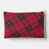 Schattige Rood Plaid Monogram of Initialen Etui (Achterkant)