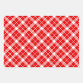 Schattige rood plaid tegelpatroon inpakpapier vel (Voorkant 2)