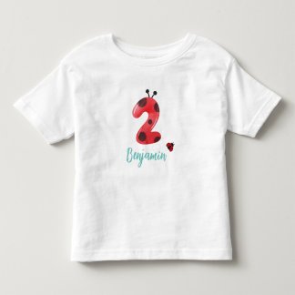 Schattige rood Polka dot Ladybug 2e Verjaardagsfee Kinder Shirts