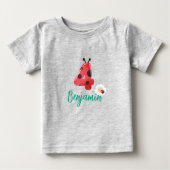 Schattige rood Polka dot Ladybug 4th Verjaardagsfe (Voorkant)