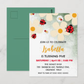 Schattige rood Polka dot Ladybug Daisy Flower Verj Briefkaart (Voorkant / Achterkant)