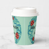 Schattige rood Polka dot Ladybug Oerwoud Leaf Verj Papieren Bekers (Rechts)