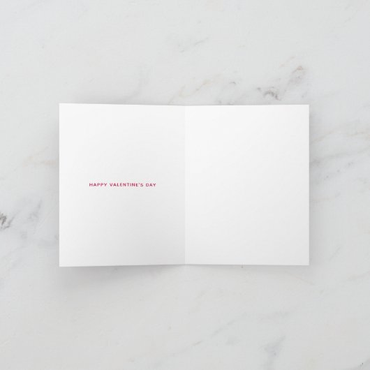 Schattige rood roze aangepaste bericht conversatie notitiekaartje (Binnen)