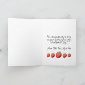 Schattige rood roze liefde je bessen veel Moederda Kaart (Binnen)