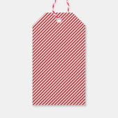 Schattige rood roze vrolijk en vrolijk kerstfeest cadeaulabel (Achterkant)