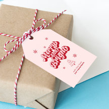 Schattige rood roze vrolijk en vrolijk kerstfeest