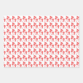 Schattige, rood silhouet, vrolijke dans inpakpapier vel