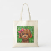 Schattige Rood Speelgoed Poedel Schattig Golden Do Tote Bag (Achterkant)