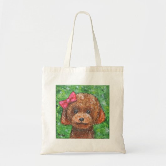 Schattige Rood Speelgoed Poedel Schattig Golden Do Tote Bag (Voorkant)