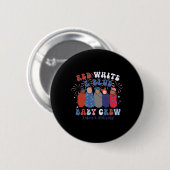 Schattige rood wit blauw bevalling en bevalling ve ronde button 5,7 cm (Voorkant /achterkant)