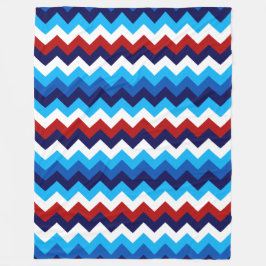 Schattige Rood Wit Blauw Chevrons Groot Fleece Dek