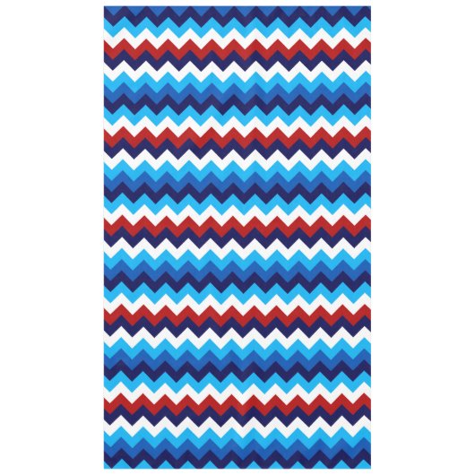 Schattige rood wit blauw Chevrons groot tafelkleed (Voorkant)