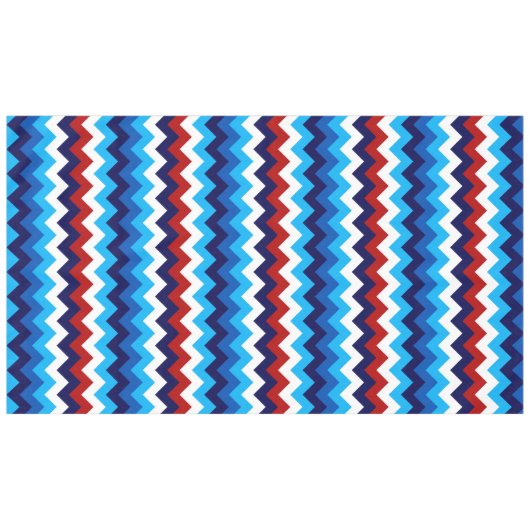 Schattige rood wit blauw Chevrons groot tafelkleed (Voorkant (Horizontaal))