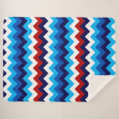 Schattige Rood Wit Blauw Chevrons Grote Sherpa Dek Sherpa Deken (Voorkant (horizontaal))