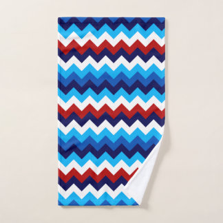 Schattige Rood Wit Blauw Chevrons Handdoek