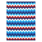 Schattige Rood Wit Blauw Chevrons Klein Tafelkleed (Voorkant)