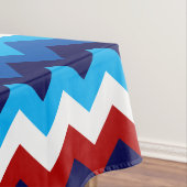 Schattige Rood Wit Blauw Chevrons Klein Tafelkleed (Voorbeeld)