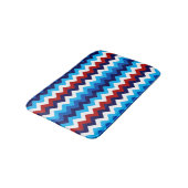 Schattige Rood Wit Blauw Chevrons Kleine Badmat (Gekanteld)