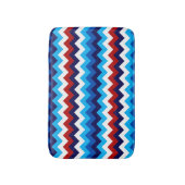Schattige Rood Wit Blauw Chevrons Kleine Badmat (Voorkant Verticaal)