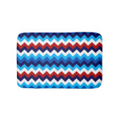 Schattige Rood Wit Blauw Chevrons Kleine Badmat (Voorkant)