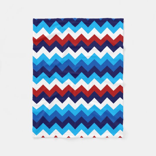 Schattige Rood Wit Blauw Chevrons Kleine Fleece De (Voorkant)