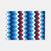 Schattige Rood Wit Blauw Chevrons Kleine Fleece De Deken (Voorkant (Horizontaal))