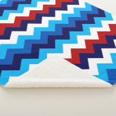 Schattige Rood Wit Blauw Chevrons Kleine Sherpa De Deken (3/4)