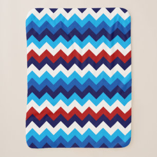 Schattige Rood Wit Blauw Chevrons Kleine Sherpa De Deken