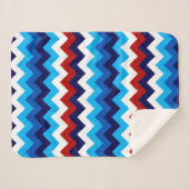 Schattige Rood Wit Blauw Chevrons Kleine Sherpa De Deken (Voorkant (horizontaal))