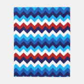 Schattige Rood Wit Blauw Chevrons Medium Fleece De (Voorkant)