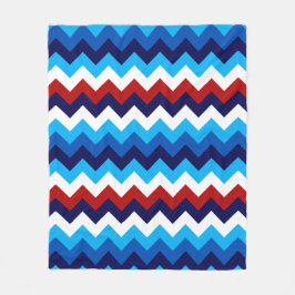Schattige Rood Wit Blauw Chevrons Medium Fleece De
