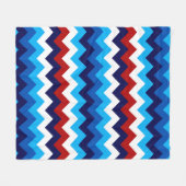 Schattige Rood Wit Blauw Chevrons Medium Fleece De (Voorkant (Horizontaal))