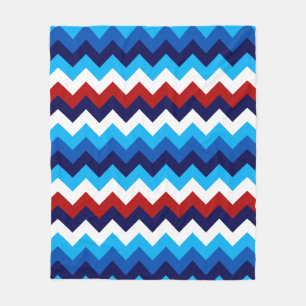 Schattige Rood Wit Blauw Chevrons Medium Fleece De Deken