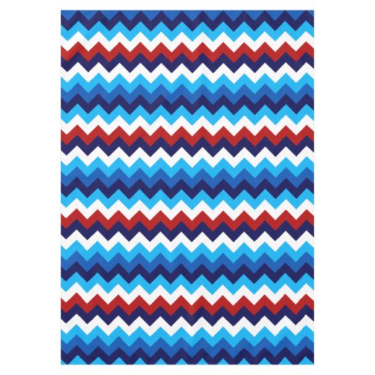 Schattige rood wit blauw chevrons medium tafelklee tafelkleed (Voorkant)