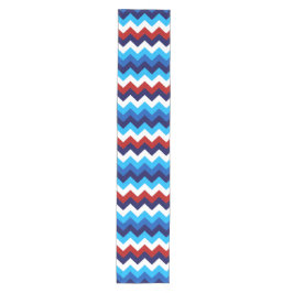 Schattige Rood Wit Blauw Chevrons Medium Tafellope Tafelloper