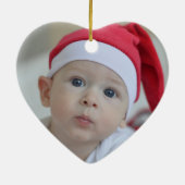 Schattige Rood Wit Eerste Kerst Grootouders Herten Keramisch Ornament (Achterkant)