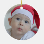 Schattige Rood Wit Eerste Kerst Grootouders Herten Keramisch Ornament (Achterkant)