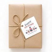 Schattige rood wit en blauw 4th van juli feest bedankjes labels