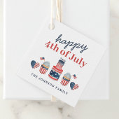 Schattige rood wit en blauw 4th van juli feest bedankjes labels