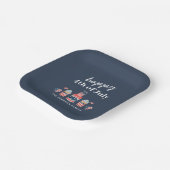 Schattige rood wit en blauw 4th van juli feest papieren bordje (Gebogen)