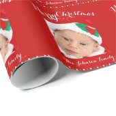Schattige Rood Wit Groen Kerstmis Verpakkend Docum Cadeaupapier (Rol Hoek)