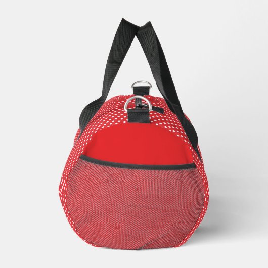 Schattige Rood & Wit Polkadotpatroon monogram Plunjezak (Rechts)