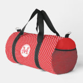 Schattige Rood & Wit Polkadotpatroon monogram Plunjezak (Rechterhoek)